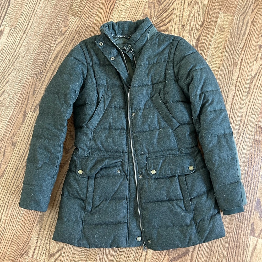 Barbour Green Goldfinch Winter Jacket Coat